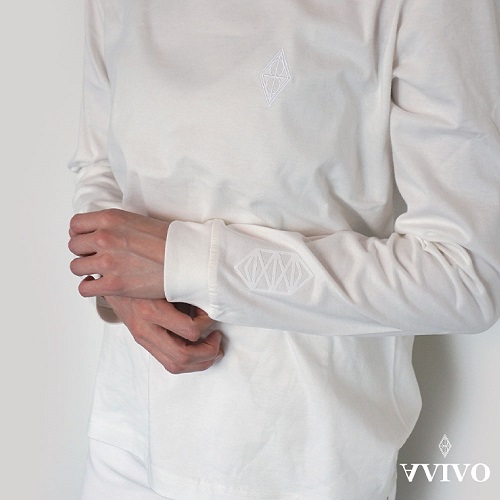 センタライズロングTシャツ「カサラグリッド」