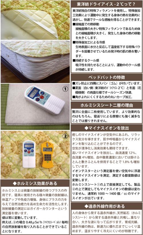 ホルミシスベッドパットシングルデータ