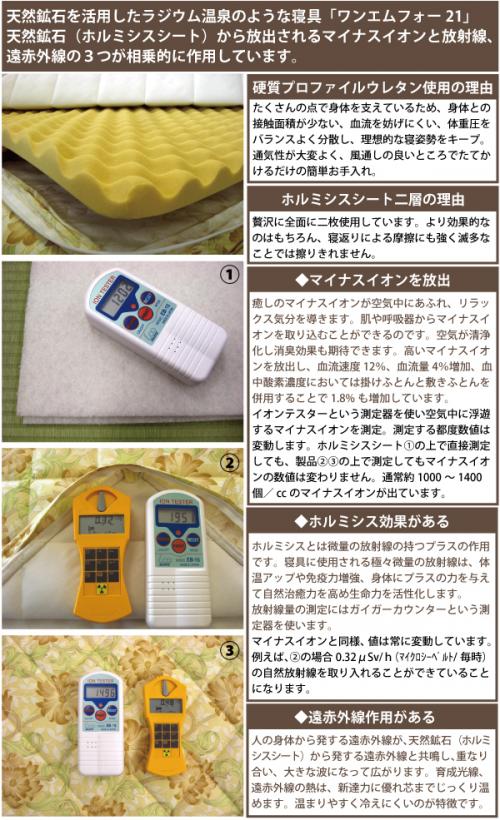 ホルミシス敷きマットデータ