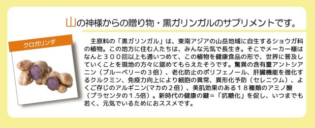 クロガリンダ 黒ガリンガルのサプリメント しらやまや